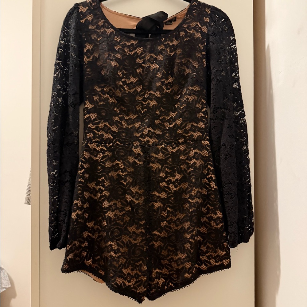 Hommage from Los Angeles Black Romper Dress